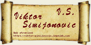 Viktor Simijonović vizit kartica